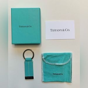 Tiffany & Co. leather keychain.